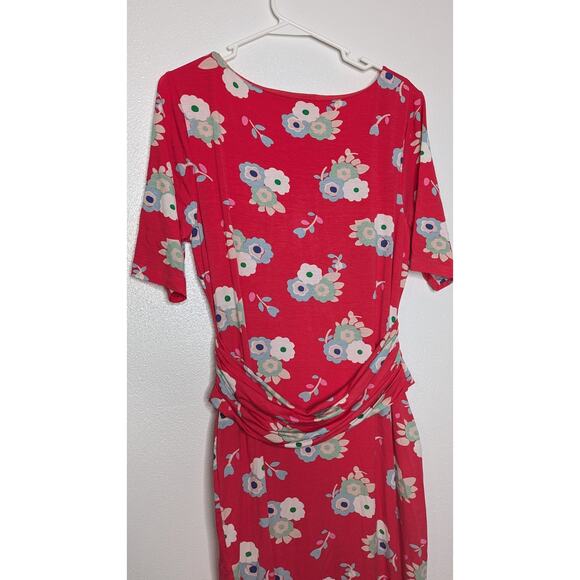 BODEN Terese Jersey Midi Dress in Poppy Red Oriental Paradise US 12L - Picture 5 of 9